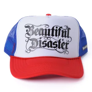 Golden Goddess Trucker Hat - Red/Wht/Blue