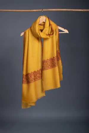 Golden Ideas, Luxe Scarves, Super Soft Pashminas, Needlework Embroideries, Kashmiri Shawls, Goat Scarf, Luxury Cashmere, 28x80" - ROCKPORT