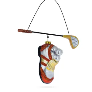 Golf Essentials Blown Glass Christmas Ornament