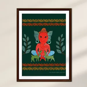Gond Art Of Forest Ganesha
