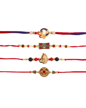 Graceful Mayur Rakhi Squad With Roli Chaawal Pack - Voylla