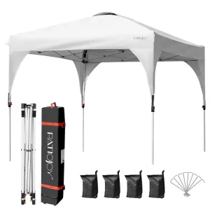 GrandShoppersHub  10' x 10' Outdoor Pop-up Canopy Tent Height Adjustable with Roller Bag