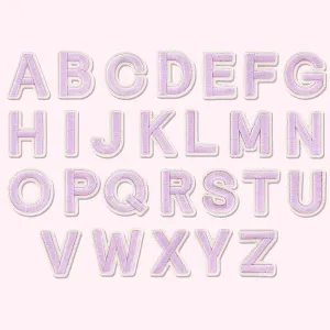 Grape Rolled Embroidery Letter Patch