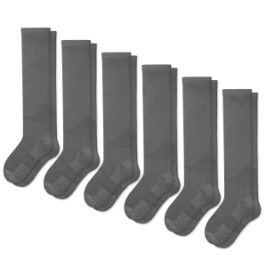 Gray Compression Socks Bundle 6-Pack