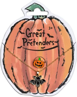 Great Pretenders Bat Necklace with Pumpkin Ring