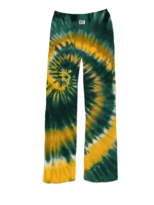 Green & Gold Tie Dye Lounge Pants