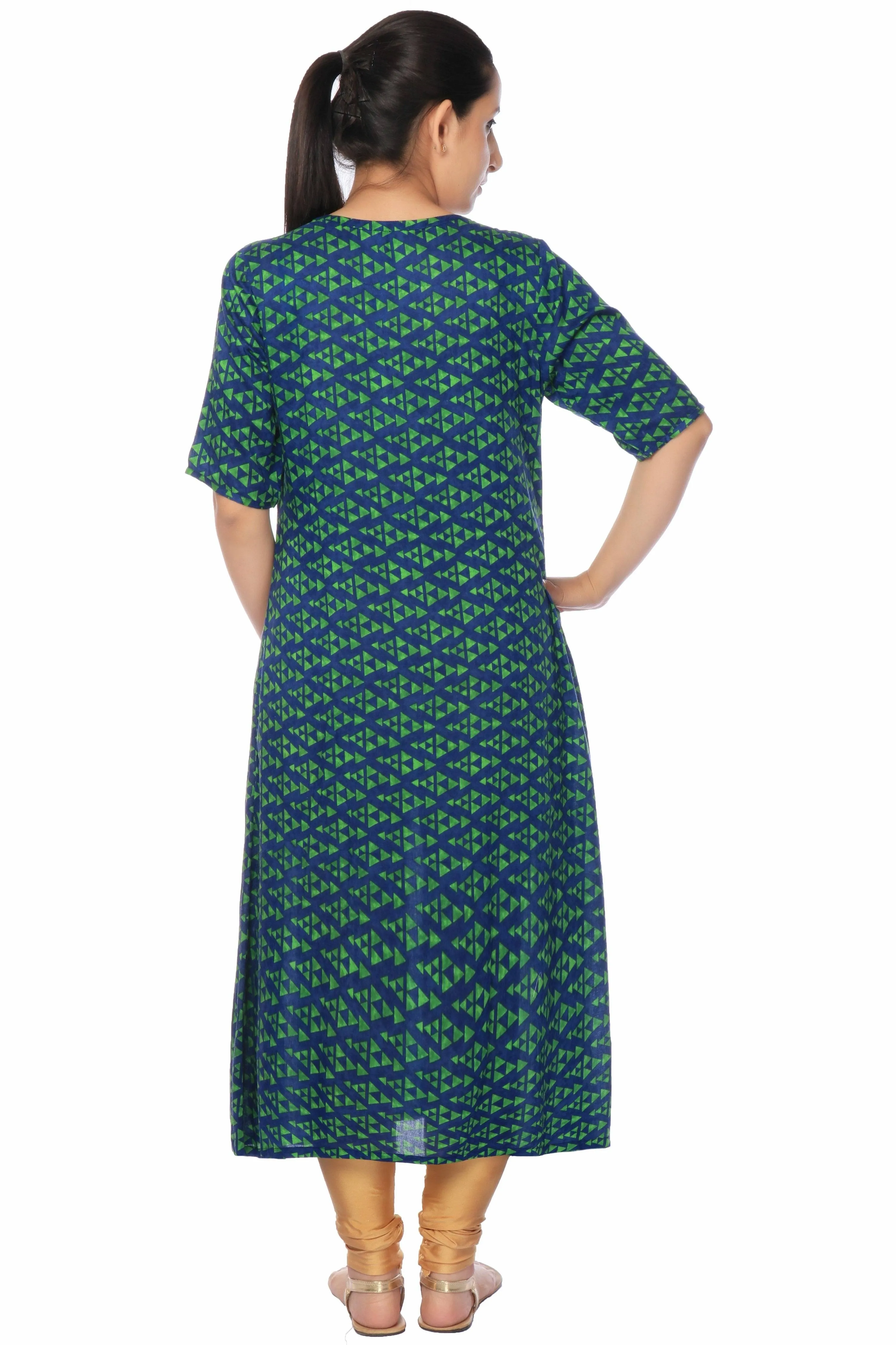 Green Cotton Long Dress
