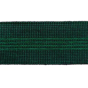 Green Elastic 4 Stripe Webbing per metre