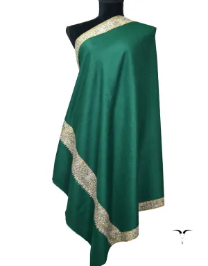 Green Embroidery Pashmina Shawl 7356