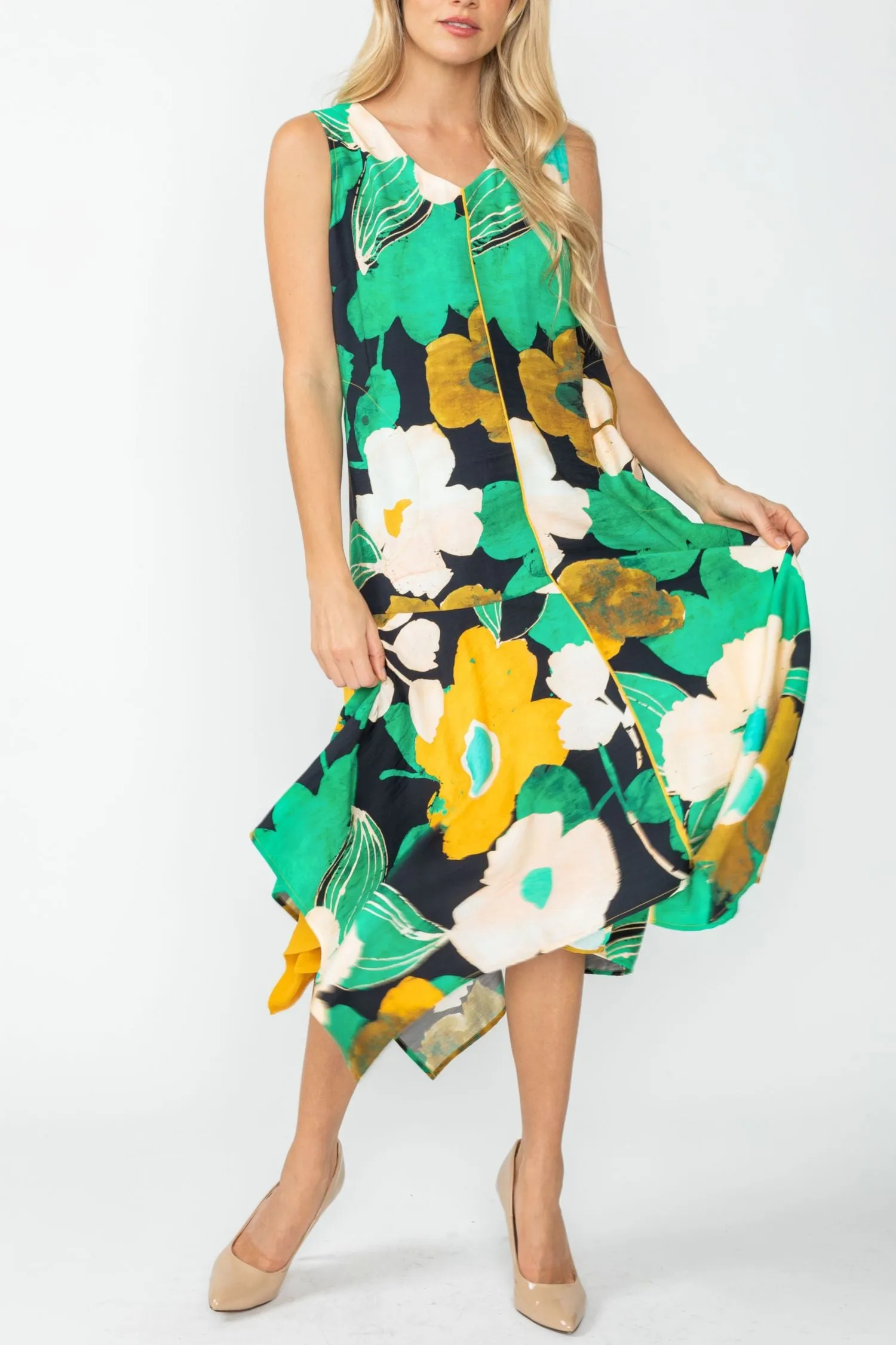 Green Handkerchief Dress