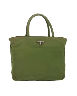 Green Nylon Hand Bag with Guarantee Card and Italian Craftsmanship