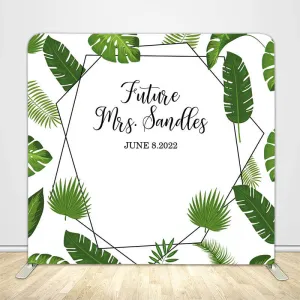 Greenery Bridal Shower Tension Fabric Backdrop