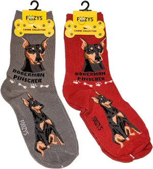 Grey Doberman Socks