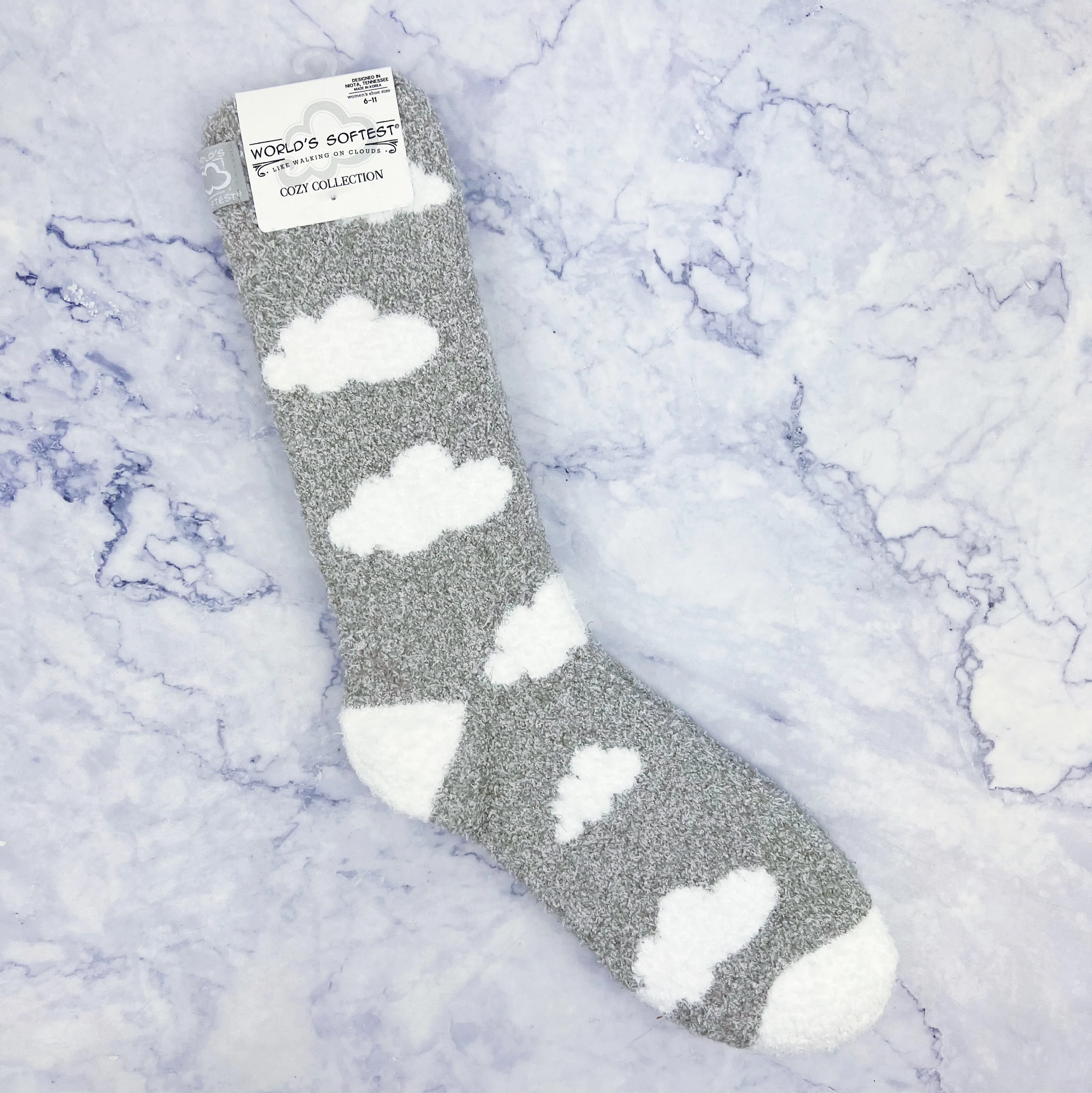 Grey Fun Fuzzy Socks