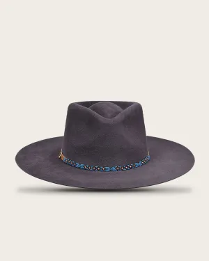 Grey fur hat