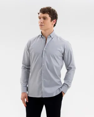 Grey Oxford with Oriental Paisley Accents Button-Down Shirt