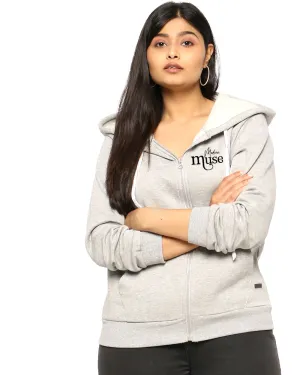 Grey "Modern Muse" Hooded Sweatshirt | Light Grey