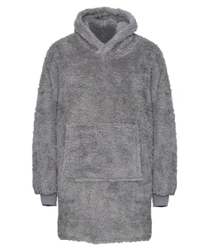Grey - The Ribbon teddy bear fabric hoodie