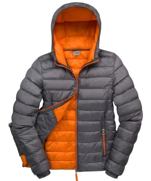 Grey/Orange - Women's Urban snow bird hooded jacket