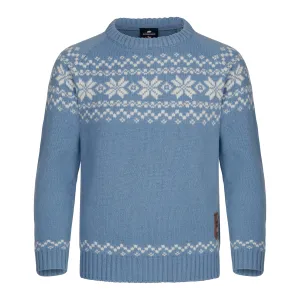 Gridarmor Kids&#x27; Snøkrystall Round Neck Ullgenser Light Blue/White | Buy Gridarmor Kids&#x27; Snøkrystall Round Neck Ullgenser Light Blue/White here | Outnorth