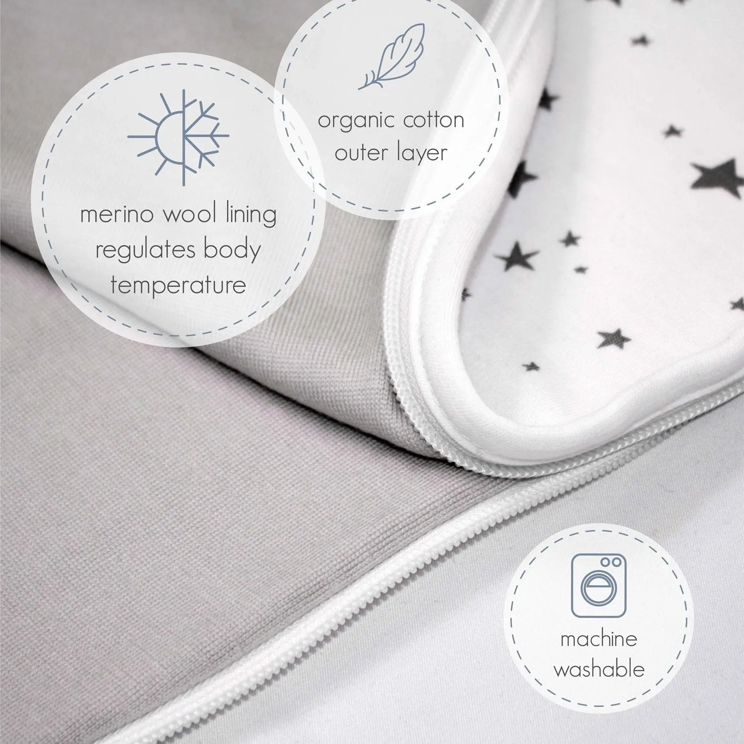 >Woolino Merino Wool 4 Season Sleep Bag ULTIMATE - Rainbow
