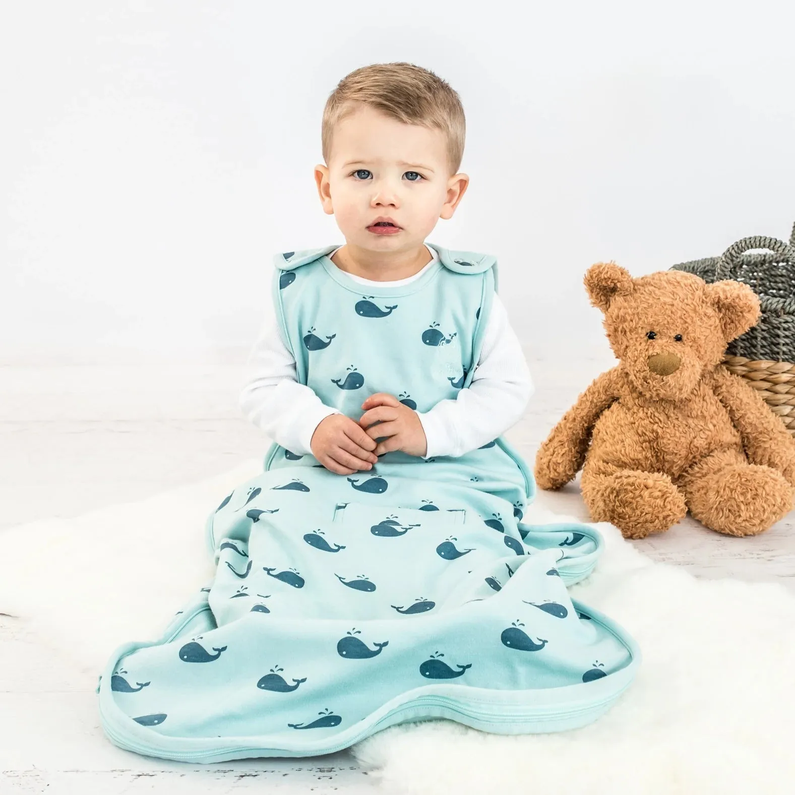 >Woolino Merino Wool 4 Season Sleep Bag ULTIMATE - Whales