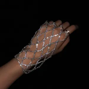 Guanto rete strass luxury