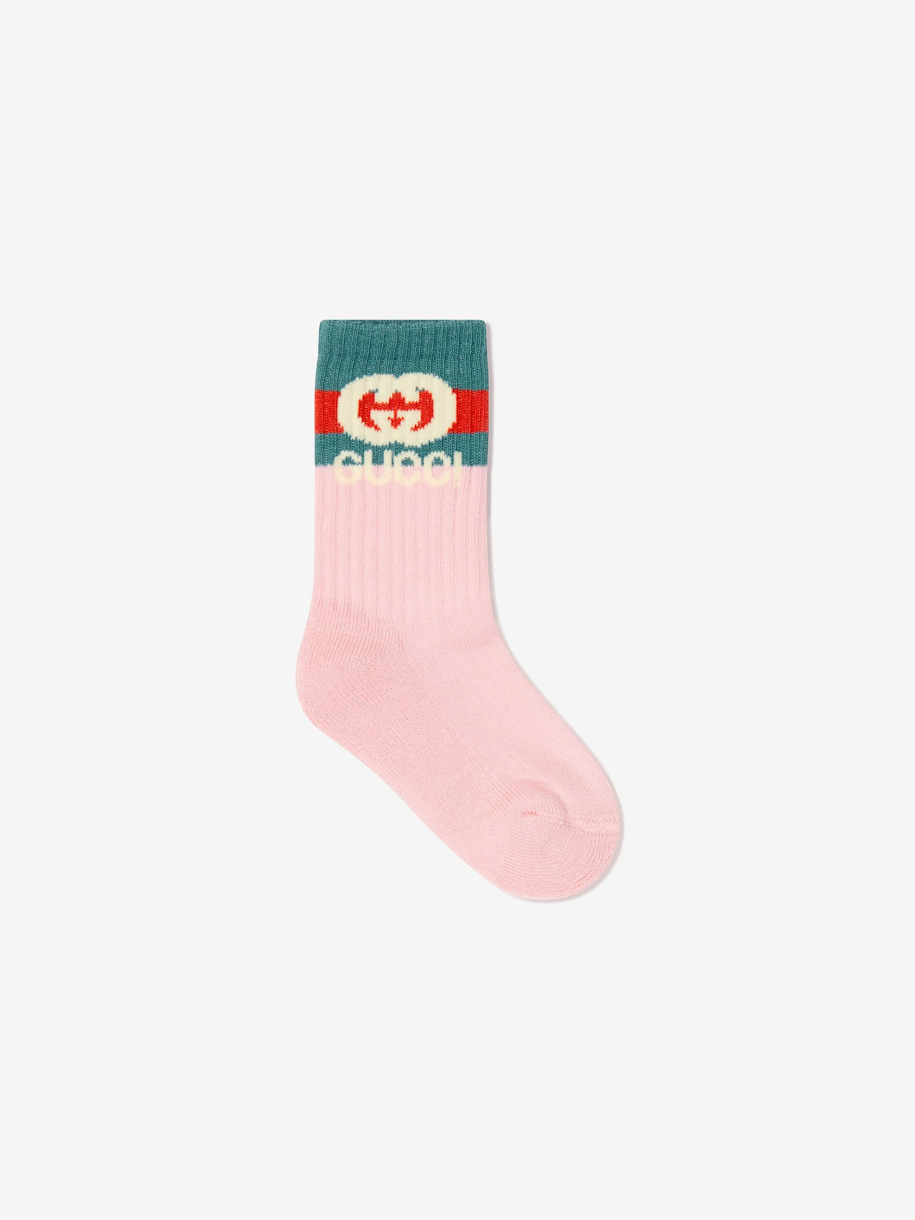 Gucci Girls GG Logo Socks in Pink