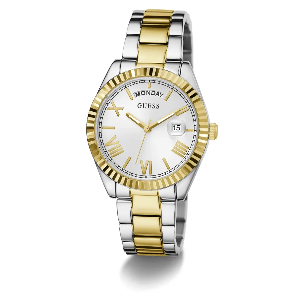 Guess Dress Luna Dress Two-Tone Day/Date Women's Watch GW0308L6