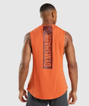 Gymshark Bold Drop Arm Tank - Clay Orange