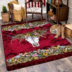 Hailey Floral & Skull Area Rugs