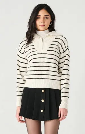 Half Zip Textured Sweater Top (Dex)