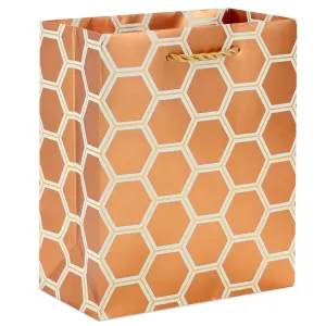 Hallmark 6.5'' Copper Hexagons Small Gift Bag