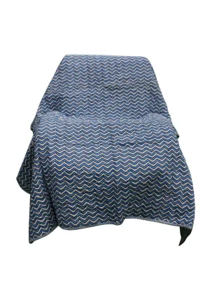 Hand Block Print 100% Cotton Sofa Throw Lightweight , Reversible Hand Quilted Striped