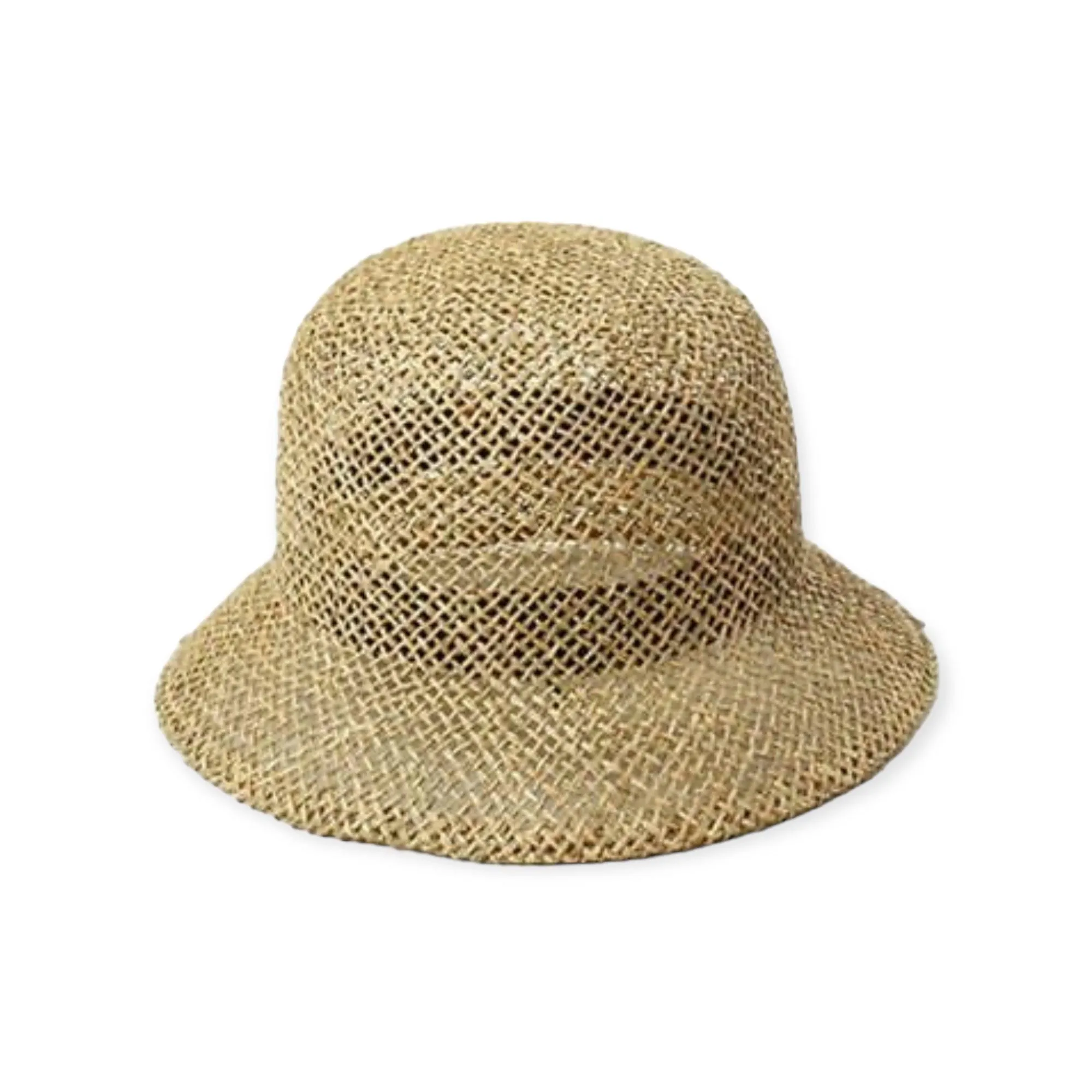 Hand-Woven Seagrass Summer Cloche Hat