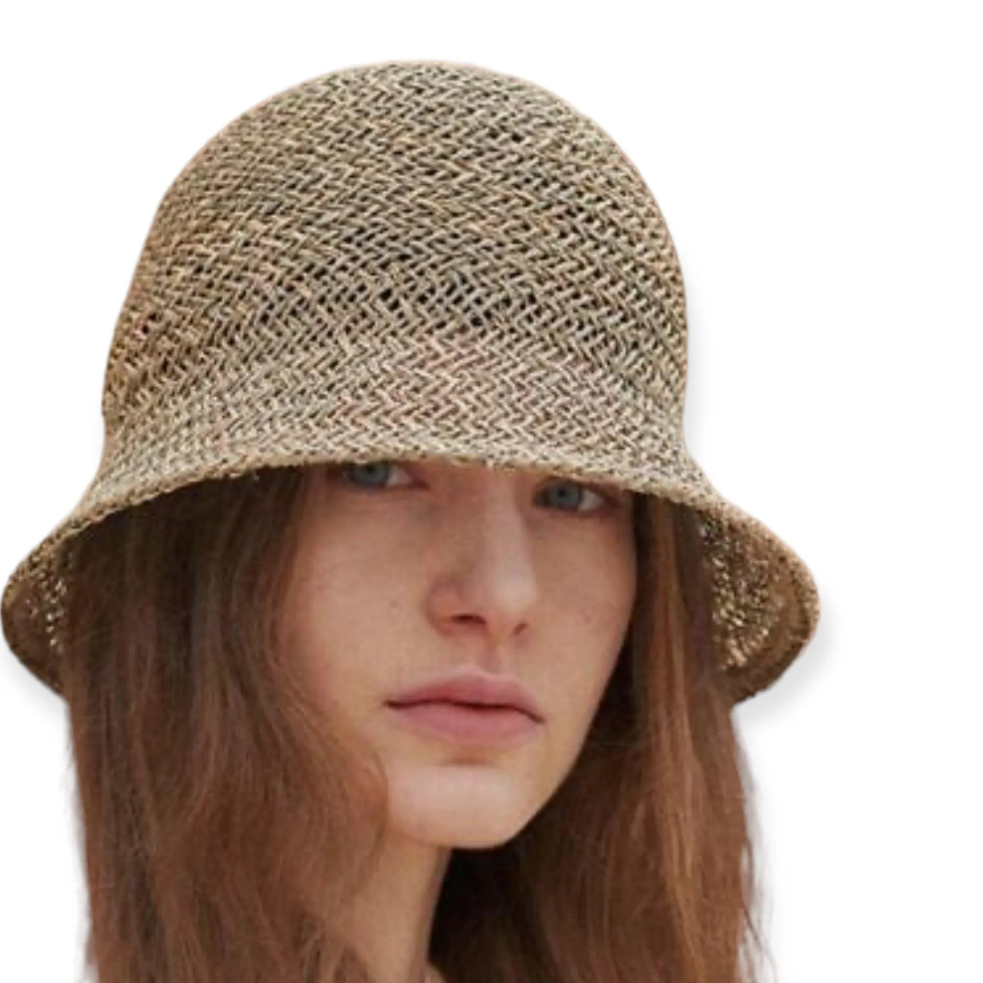 Hand-Woven Seagrass Summer Cloche Hat