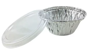 Handi-Foil 3.5 oz. Aluminum Foil Utility Cup w/Clear Plastic Lid 200/PK