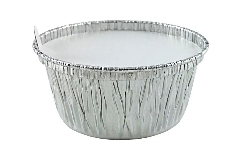 Handi-Foil 4 oz. Aluminum Foil Utility Cup w/Board Lid 125/PK