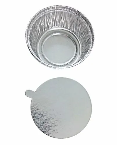 Handi-Foil 4 oz. Aluminum Foil Utility Cup w/Board Lid 125/PK