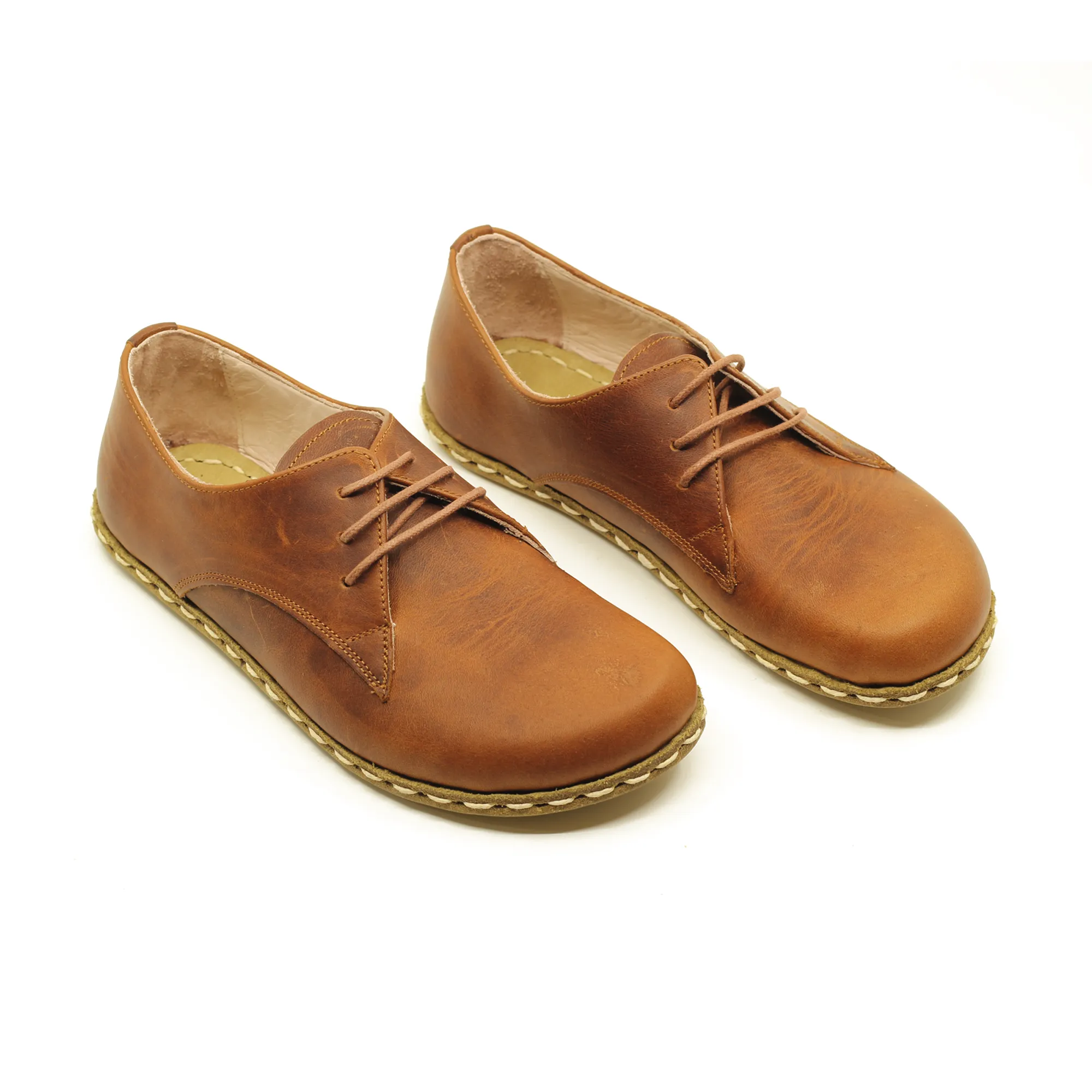 Handmade Barefoot Leather Shoes New Brown for Women