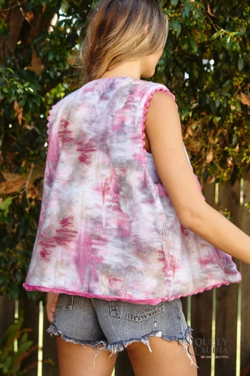 Hannah Faux Fur & Velour Reversible Vest