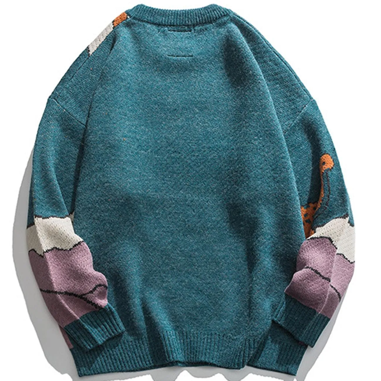 Harajuku Cartoon Little Dinosaur Sweater - Roar into Style with Adorable Chic 🦕💫