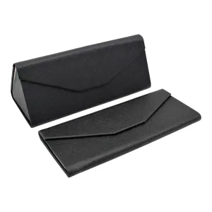 Hardshell Eco Leather Solid Color Folding Glasses Case