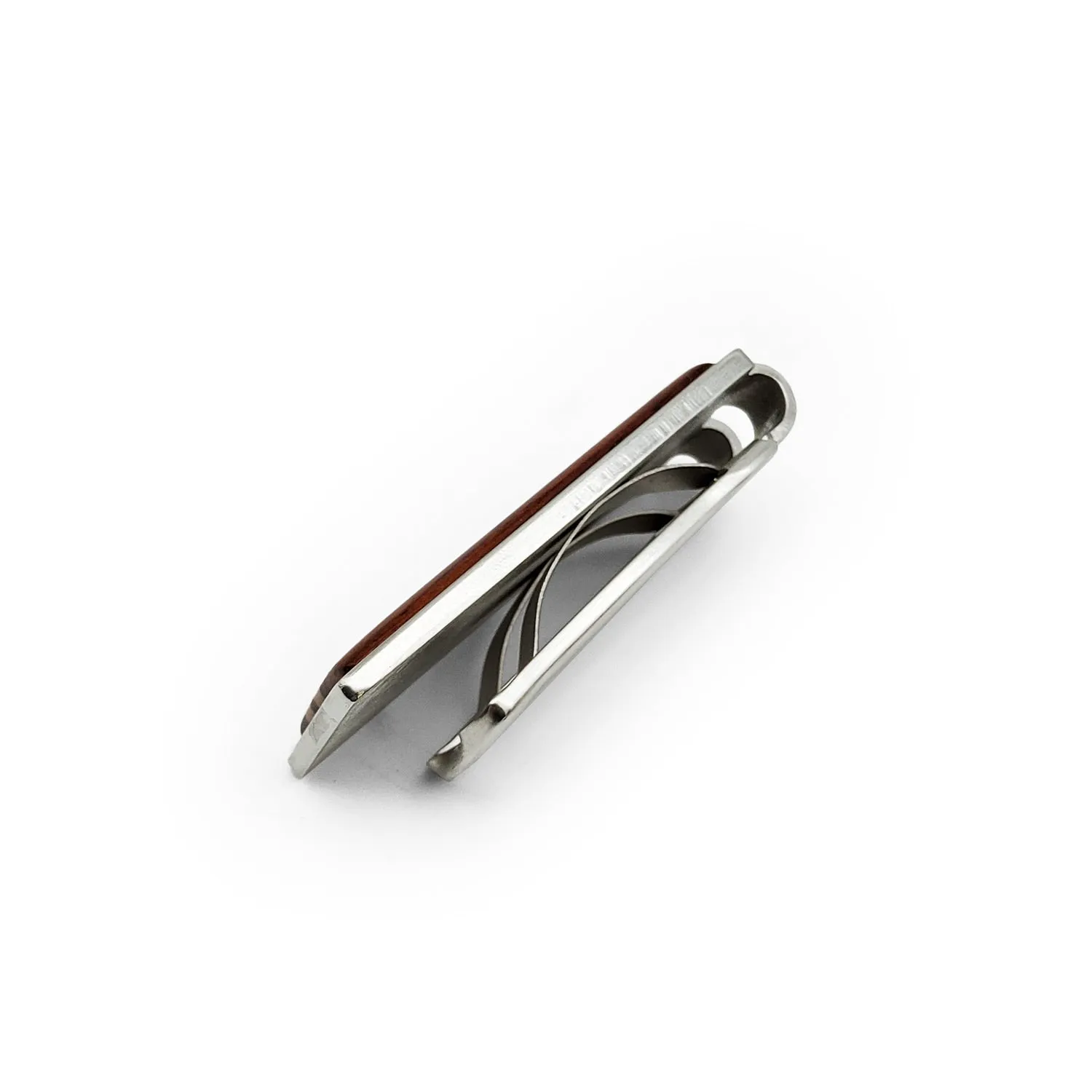 Hardwood Silver Inlay Money Clip