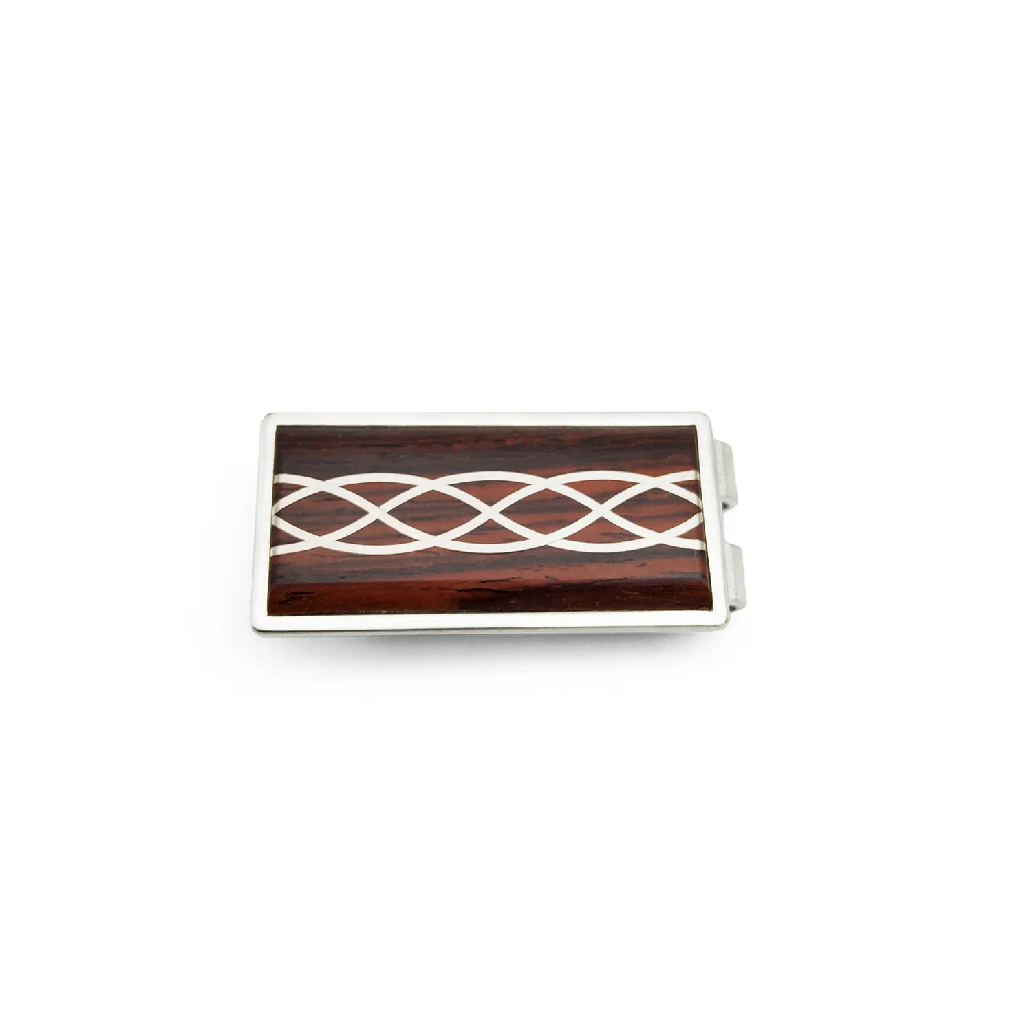 Hardwood Silver Inlay Money Clip