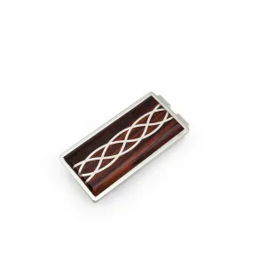 Hardwood Silver Inlay Money Clip