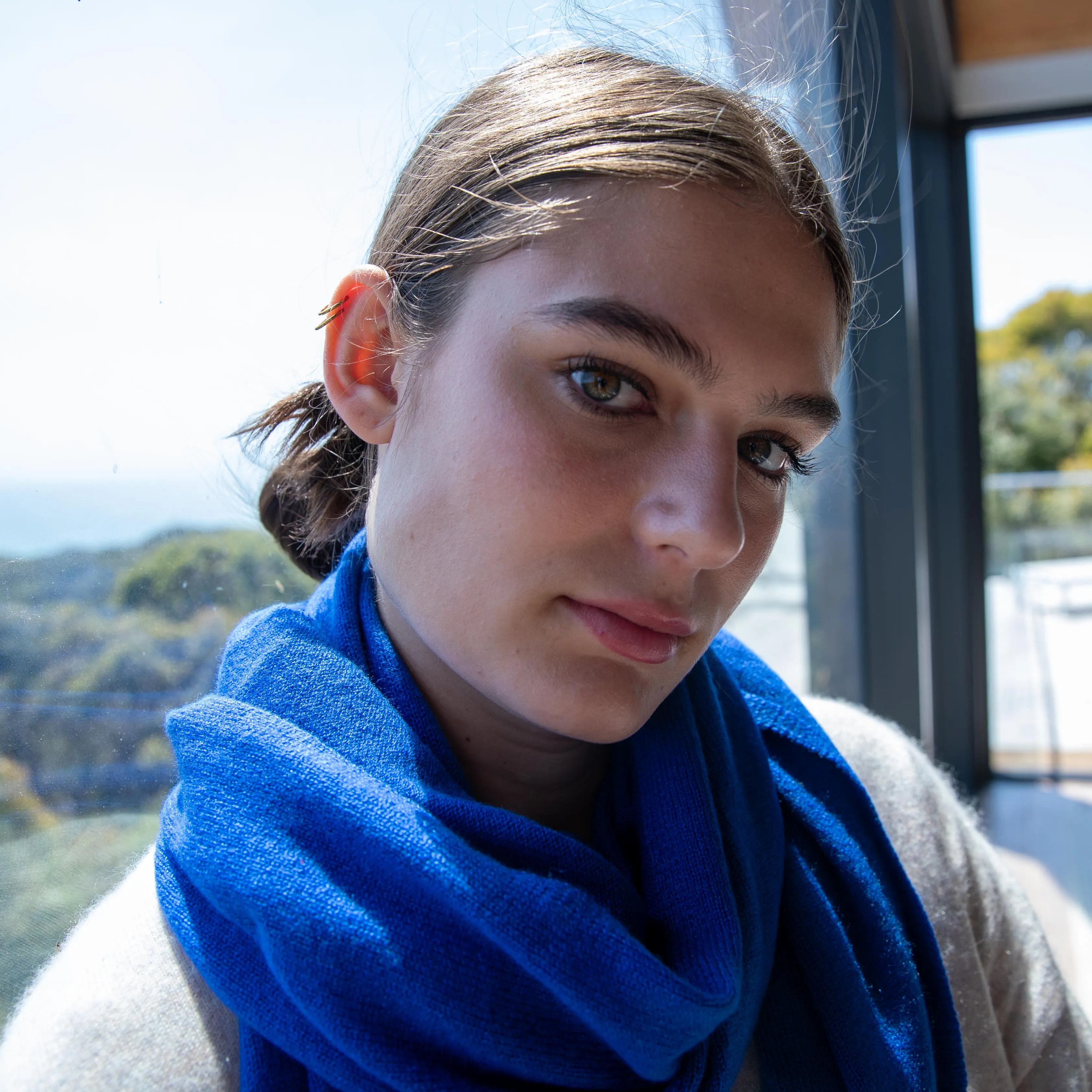 Harpers Emporium Pure Cashmere Travel Wrap in Lapis