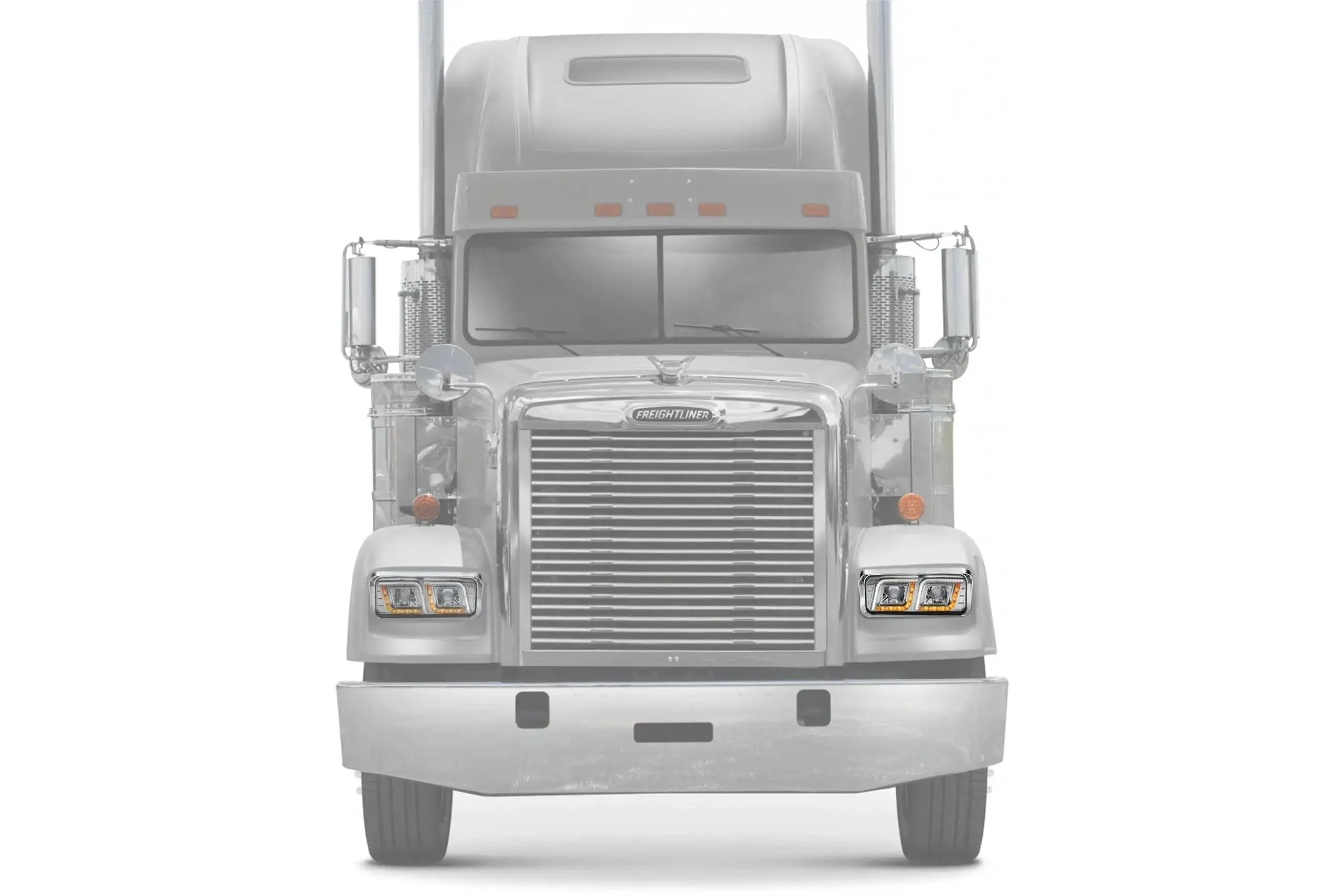 Headlight LED DRL Dual Chrome Driver Freightliner Classic