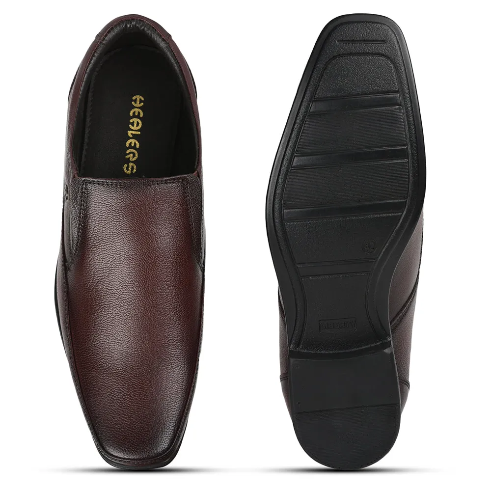 Healers By Liberty Men UVL-128 Cherry Formal Non Lacing Shoes