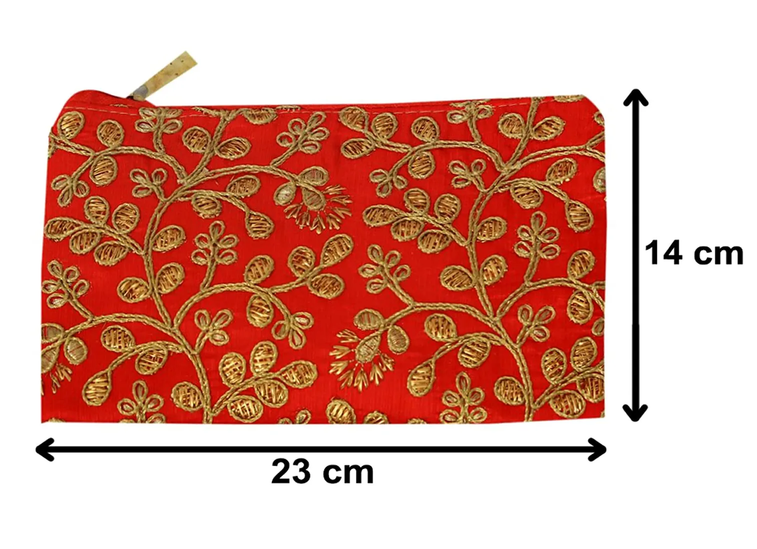 Heart Home Embroidery Women Hand Purse Wallet For Party, Wedding, Dating- Pack of 2 (Red)